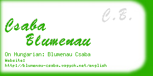 csaba blumenau business card